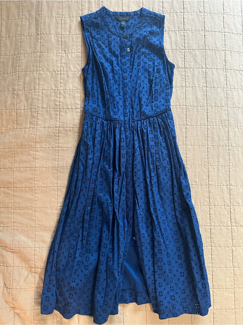 J. Crew Blue Eyelet Maxi Dress